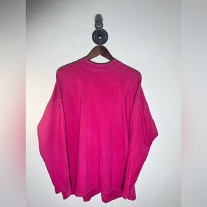 We The Free By Free People Fuchsia Long Sleeve Tee Size Large